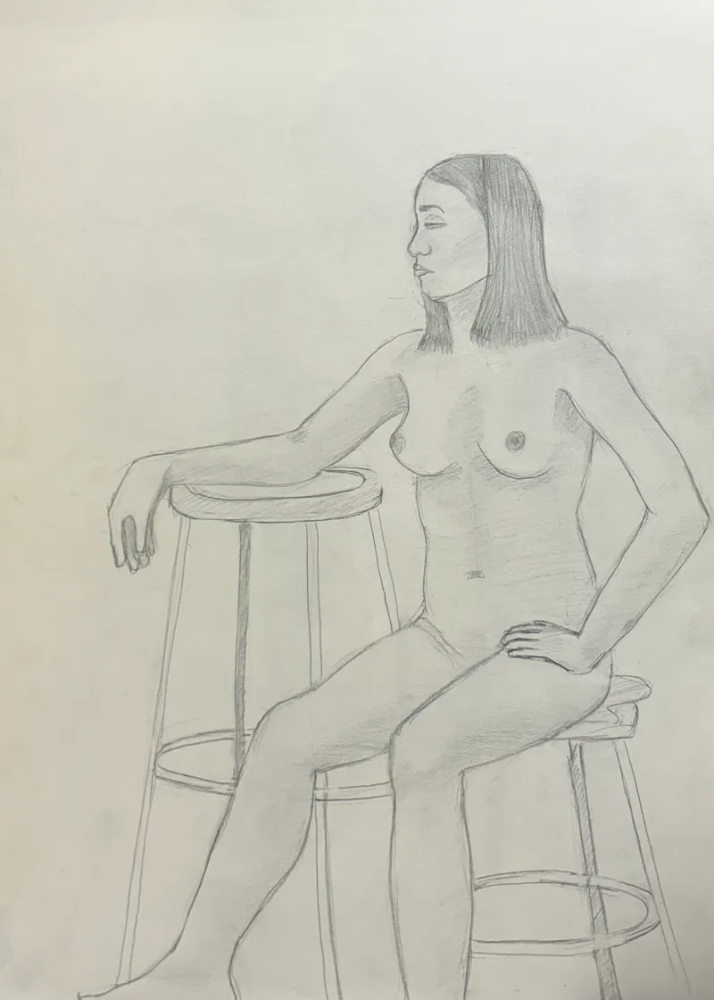 Naked Woman on Stool