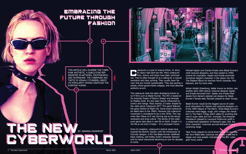 Cyberpunk Magazine Layout